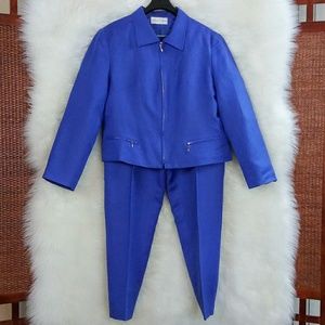 🎀CAUSAL CORNER VINTAGE BLUE PANT SUIT EUC